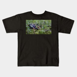 Tiny Mushrooms in the Wet Grass Kids T-Shirt